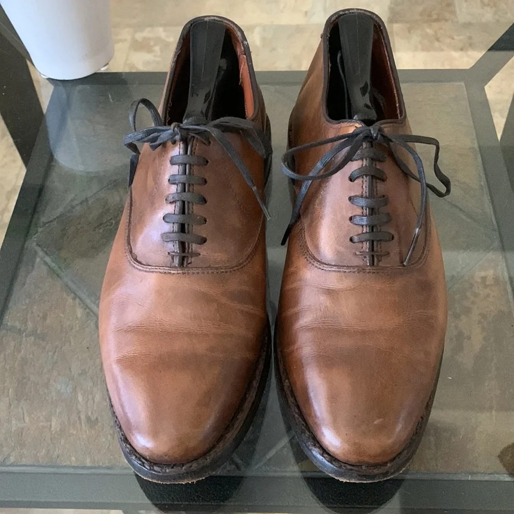 ALLEN EDMONDS Carlyle Plain-Toe Leather Oxfords